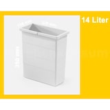 thumbnail of Hailo Inneneimer 1075989 hellgrau 14 Liter 320 x 156 x 350 mm 2 Henkel