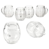 thumbnail of 6x Football Biergläser 0,5L geeicht Pille-Relief 6 Personen Bierkrüge aus Glas