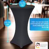 thumbnail of Stehtischhusse Gala Schwarz Ø 70-75 cm 5er Set Elastische Premium Stretchhusse für gängige 110-120 cm hohe Bistrotische & Stehtische