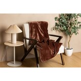 thumbnail of Plaid Flanelle Fourrure Marron Auburn 130 x 180 cm