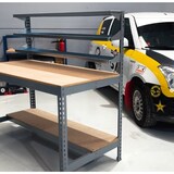 thumbnail of SimonRack Établi d’atelier, 910x610 mm, 3 étagères, Charge 400 kg, Galvanisé - BT-1
