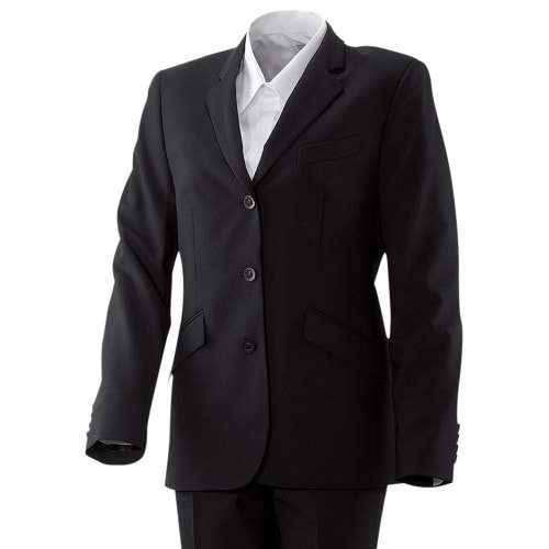 700 - Damenblazer lang : schwarz (Business) 53% Polyester 43% Schurwolle 4% Elasthan 36