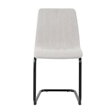 thumbnail of Möbilia Freischwinger-Stuhl, 2er-Set | Bezug Strukturstoff | Gestell Metall | B 43 x T 53 x H 87 cm | beige – schwarz | 21020068 | Serie STUHL