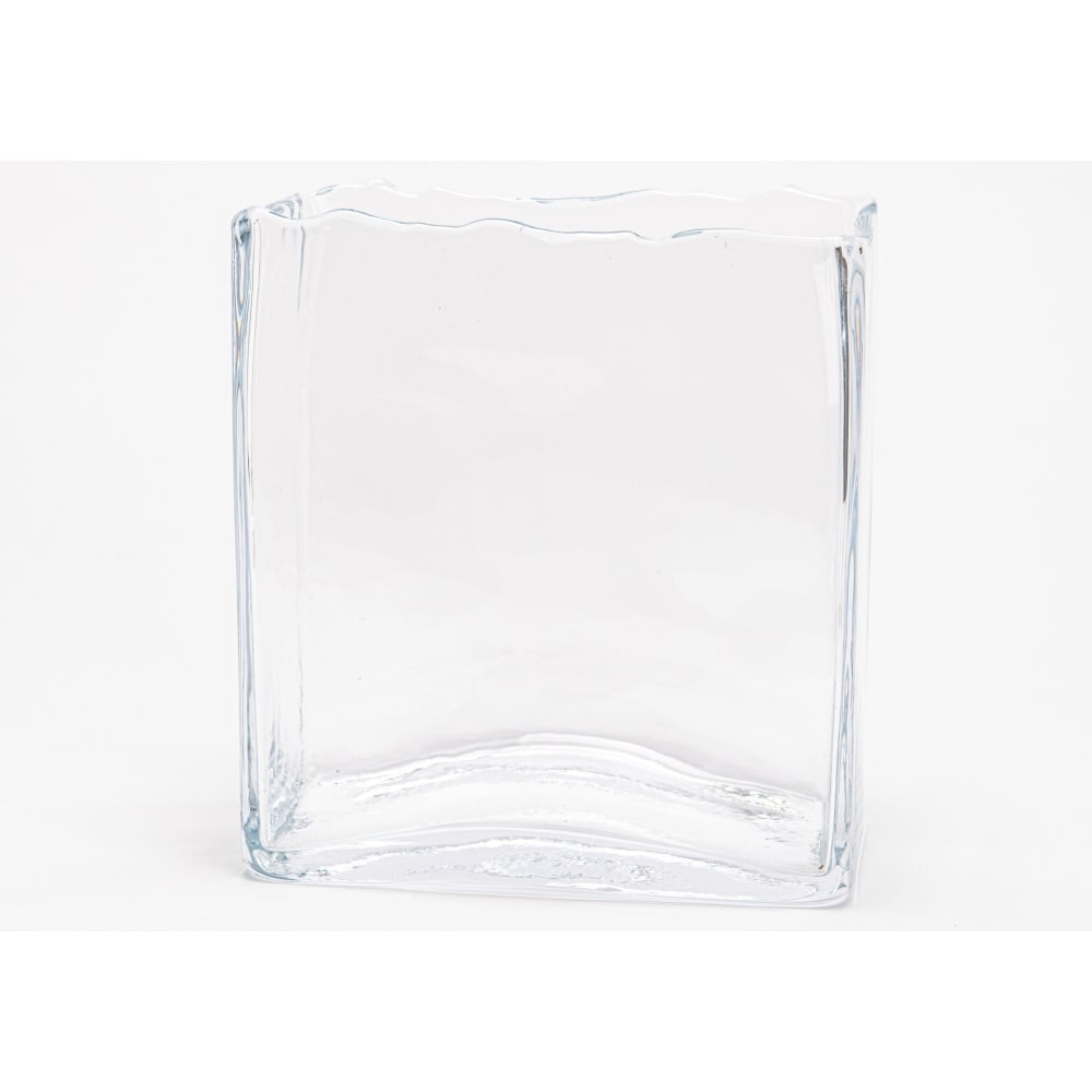 Vase rectangle déco 24 cm -  Transparent / Cristal Rectangulaire Verre Lou De Castellane 22.00x10.00 cm