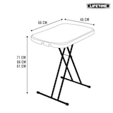 thumbnail of Mesa lateral dobrável ajustável em altura Lifetime 66x46x61-71 cm