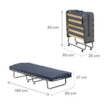 thumbnail of Dmora Klappbett Ada, Feldbett mit 12 Lattenrosten, inklusive Matratze, platzsparendes Bett, 100% Made in Italy, 80x190h37 cm, Schutzhülle auf Anfrage