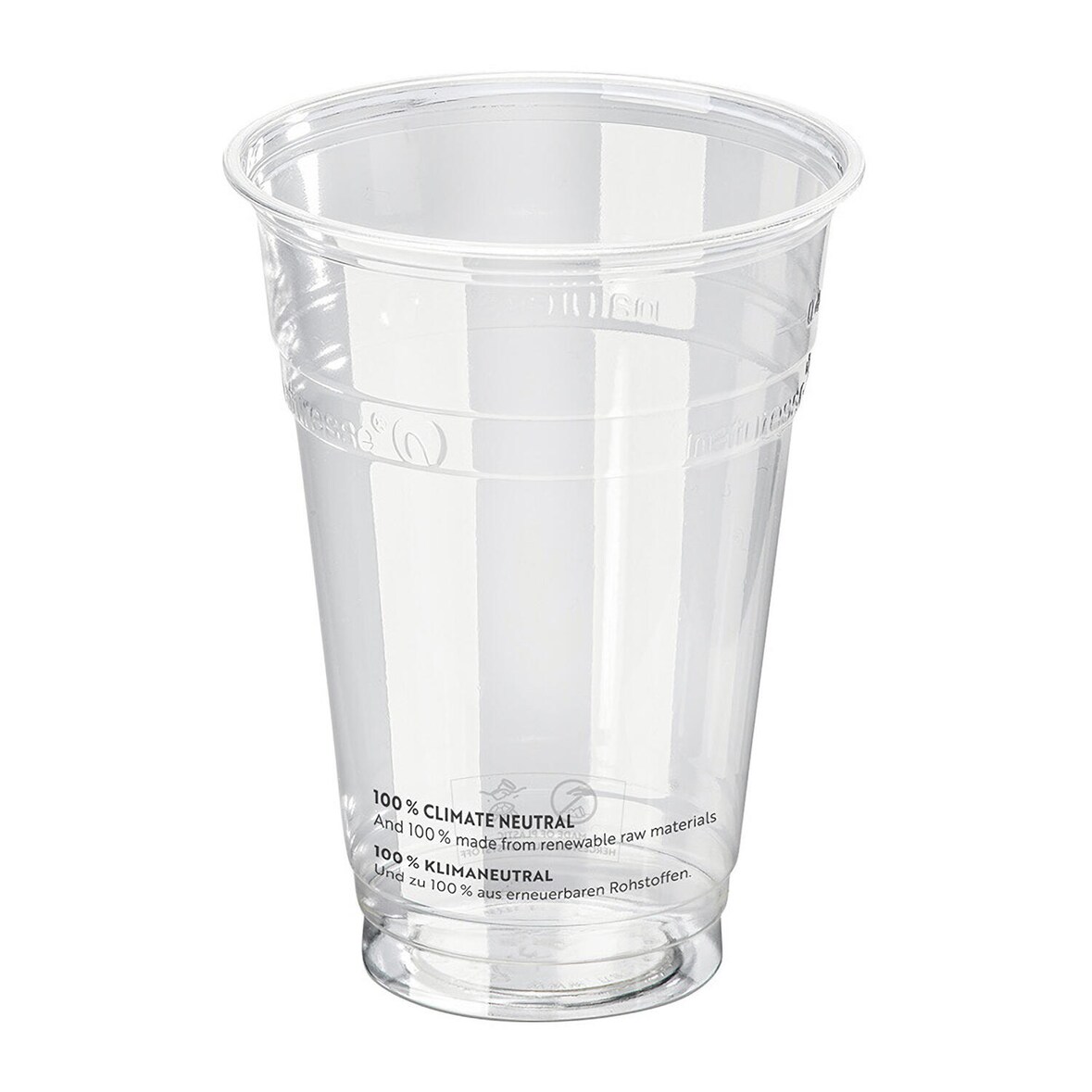 50x BIO Trinkbecher 400 ml Eichstrich O 96 mm Bio-Kunststoff (PLA)