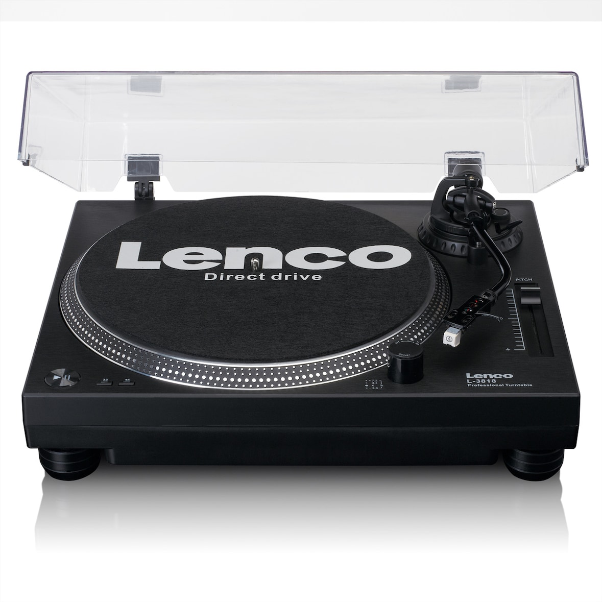 Lenco Plattenspieler L-3818BK, Schwarz