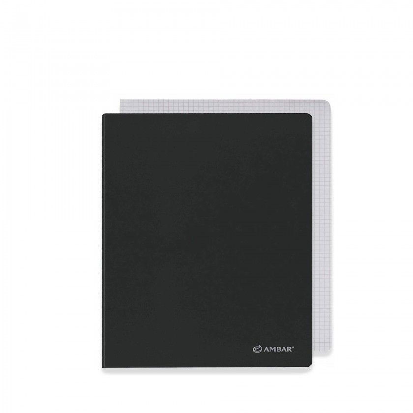 Cuaderno grapado negro OUTRAS (A5 - cuadriculado - 80 hojas)