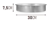 thumbnail of Moule à gâteau professionnel pour la cuisson, 30 x 7,5h cm , rond, en aluminium anodisé