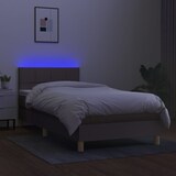 thumbnail of vidaXL Boxspringbett mit Matratze & LED Taupe 100x200 cm Stoff