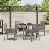 thumbnail of vidaXL Garten Essgruppe 5 pcs Grau Poly Rattan