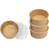 thumbnail of 50 Stück Salatschalen mit Deckel Kraftpapier Schalen - 1300 ml - 50 Stück