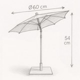 thumbnail of Compacte Tafelparasol - ø 60 x 56 cm - Mini Parasol - Tafelparasol voor Buiten - Moderne Tafel Parasol - Schaduwdoek - Parasols - Zwart