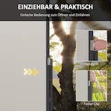 thumbnail of Seitenmarkise Metall & Polyester Hellgrau 300x140 cm, ausziehbar, UV30+ Sicht- und Windschutz