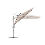 thumbnail of Tarrington House Sombrilla colgante redonda Helena, acero, Ø 3 x 2.52 m, con manivela, hidrófuga, beige