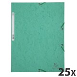 thumbnail of Exacompta  Cod. 55503E - Cartella 3 lembi con elastici in cartoncino lustré 400 g/mq - 24x32cm verde - Confezione da  25 pz.