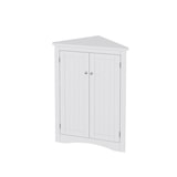 thumbnail of Merax armario esquinero 80 cm, mueble multiusos con 2 puertas y 3 niveles, MDF lacado, blanco