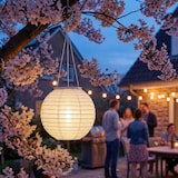thumbnail of LED Solar Lampions D: 15cm Party Balkon Terrasse Sensor weiß 2er Set