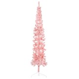 thumbnail of vidaXL Kunstkerstboom half met standaard smal 210 cm roze