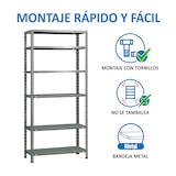 thumbnail of SimonRack Metalen stellingkast met schroeven 2000x900x300 mm, 6 niveaus, 75 kg buigpunt, Grijs - Advantage