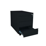 thumbnail of Lüllmann® Rollcontainer, Frontgriffleiste, 3 Schubladen, 610 x 460 x 790 mm, tiefschwarz