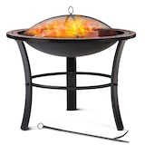 thumbnail of GARDEBRUK® Feuerschale mit Funkenschutz Schürhaken Abdeckung Rost Rund 76cm Mosaik Stahl Feuerkorb Feuerstelle Grill