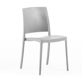 thumbnail of Set van 6 stapelbare stoelen van polypropyleen met glasvezel, voor tuin of binnengebruik, waterafstotend en duurzaam, modern design – MARIA/Lichtgrijs