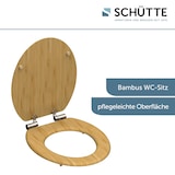 thumbnail of WC Sitz BAMBUS, massiver Toilettendeckel mit Absenkautomatik aus nachhaltigem Rohstoff, Klobrille, Klodeckel Holz,