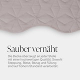thumbnail of Tagesdecke (Taupe) 220x240 cm mit wattierter Zwischenlage, Bettüberwurf - Überwurfdecke, Sommerdecke gesteppt - Steppdecke, Wendedecke