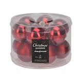 thumbnail of WellHome - Juego de 12 Bolas de Navidad color Rojo Ø5cm - Brillantes y mate