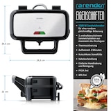 thumbnail of Arendo Sandwichmaker 1200 W mit Antihaftbeschichtung - mit abnehmbaren Platten - spülmaschinentauglich - Temperaturkontrolle - Sandwich Maker