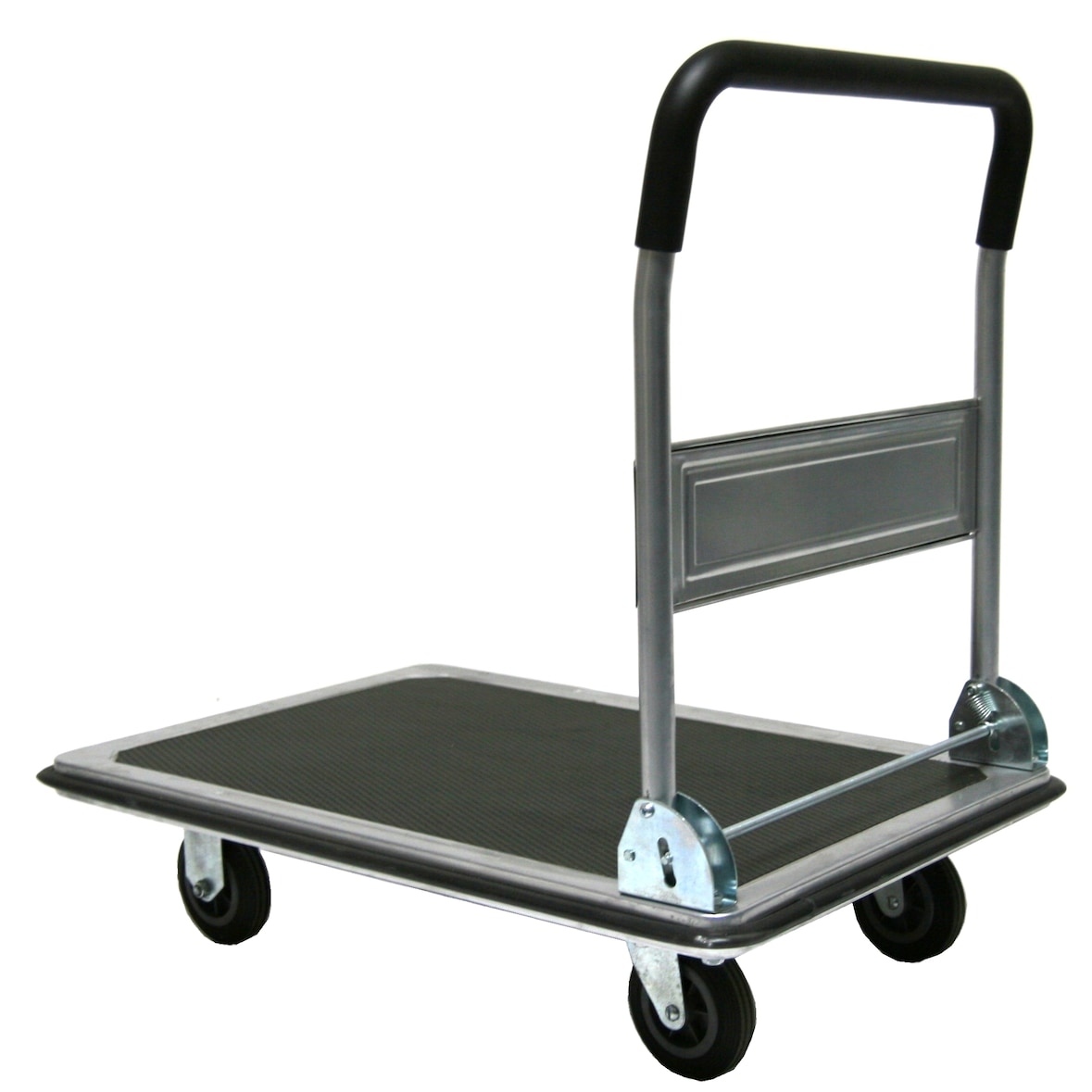 Transportwagen klappbar, 250 KG, HxBxL 87x60x90 cm, silber (Klappwagen aus Stahl) (Transporthilfe mit Lenkrollen) (Paketwagen Lagerwagen