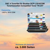 thumbnail of D&C 4 TonerSet für Brother DCP-L3510CDW Tonerkassetten kompatibel Toner TN-247