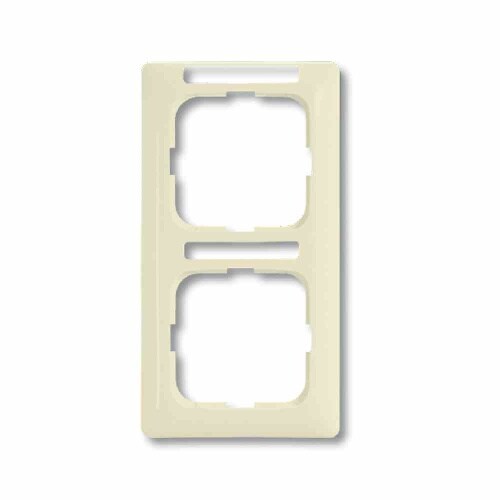 DURO 2000 SI Rahmen, 2f, weiß, glänzend, vertikal, Textfeld/Beschriftungsfläche, Kunststoff, geeignet für Geräteeinbaukanal