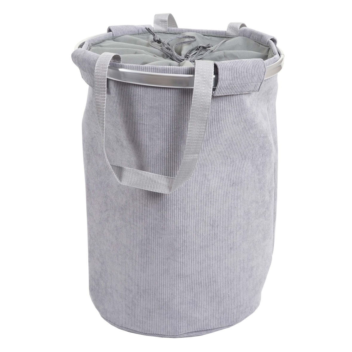 Wasmand HWC-C34, Wasmand Waszak Wasmand met trekkoord, handgreep 55x39cm 65l ~ koord grijs