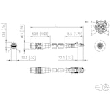 thumbnail of METZ CONNECT M12 X-kodiert, 1,0 m, M12 Stecker gerade - RJ45 Stecker gerade, PUR
