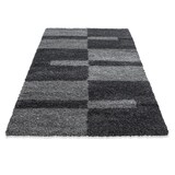 thumbnail of Teppich Waschbar Shaggy Kariert Kuschelig Strapazierfähig Schlafzimmer Esszimmer Grau 200x290 cm OEKO-TEX – WATZMANN von Kadima Design