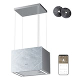 thumbnail of CIARRA Pinnacle Series A+++ 700 m³/h ‎Hotte îlot en marbre Ivory Mist Hotte aspirante suspendue WiFi App Touch VM4850W