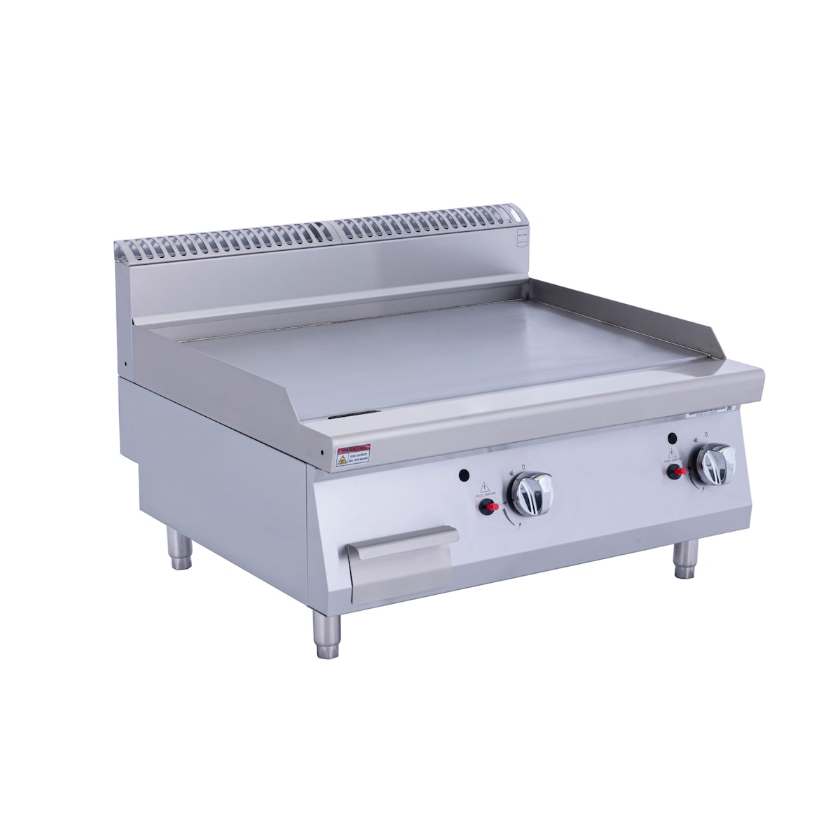 METRO PROFESSIONAL Gasgrillplatte GGG2700, Edelstahl, 80 x 70 x 54.7 cm, Piezozündung, silber