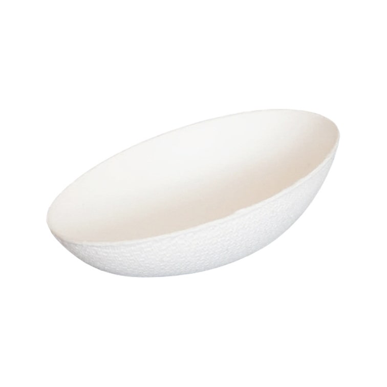 MONOUSO - Mini Teller Zuckerrohr Oval Ross 8x5cm (50 Stück)