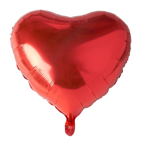24 Ballons aluminium Ø 45 cm rouge "cœur" grande