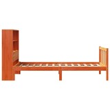 thumbnail of vidaXL Massivholzbett mit Regal ohne Matratze Wachsbraun 75x190 cm
