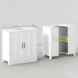 thumbnail of Mueble para debajo del lavabo armario de baño bajo lavabo con puerta doble y estante ajustable carga 20 kg 60x30x60 cm