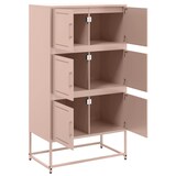 thumbnail of vidaXL Dressoir 68,5x38,5x123,5 cm staal roze