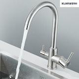 thumbnail of Félix | Grifo de agua potable de 3 vías de plata cepillada premium | Grifo de cocina de ósmosis de acero inoxidable 360 grados | Filtrar 3 conexiones