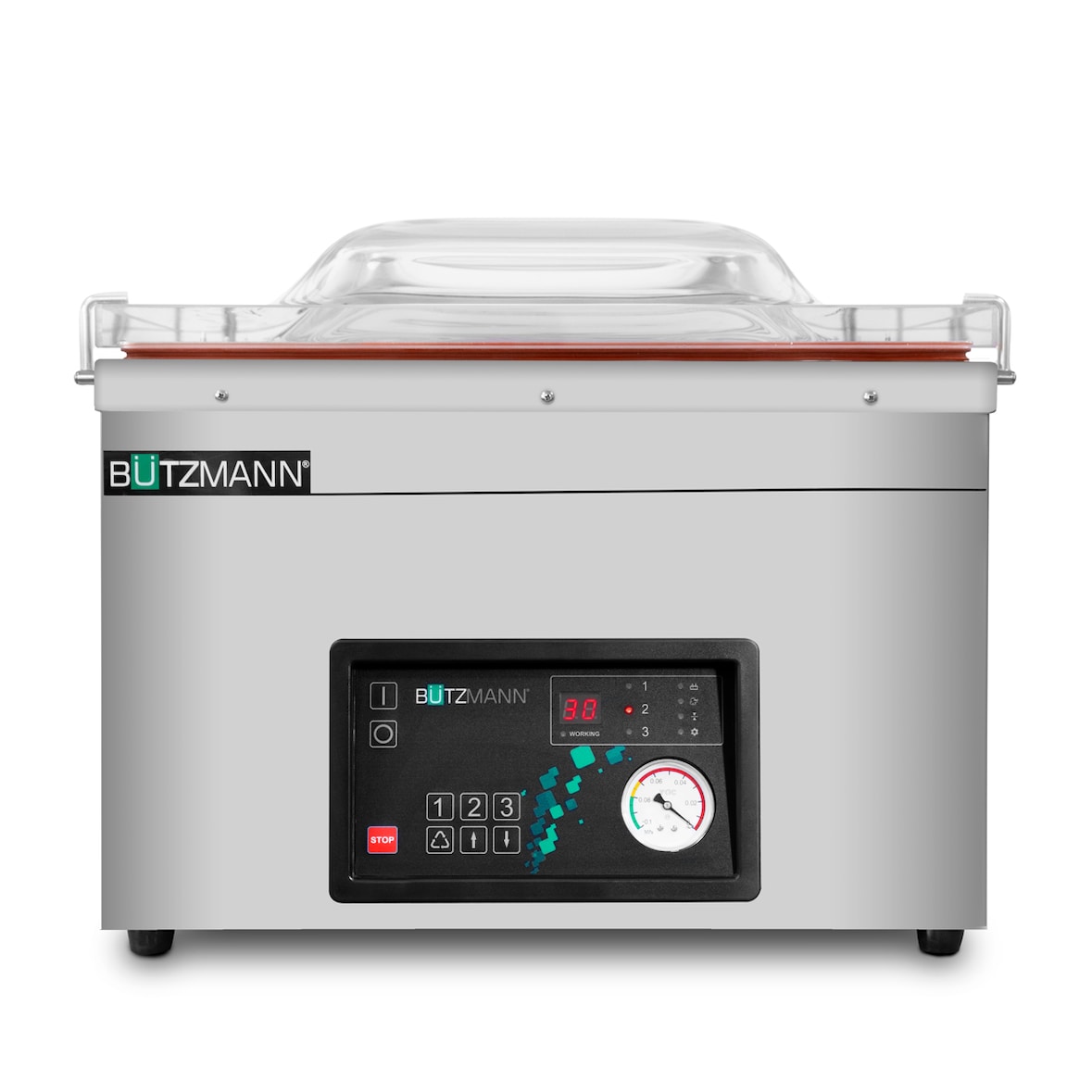 Confezionatrice sottovuoto con programmi di memoria, 2 barre saldanti da 52 cm e GAS Bützmann W-50G.