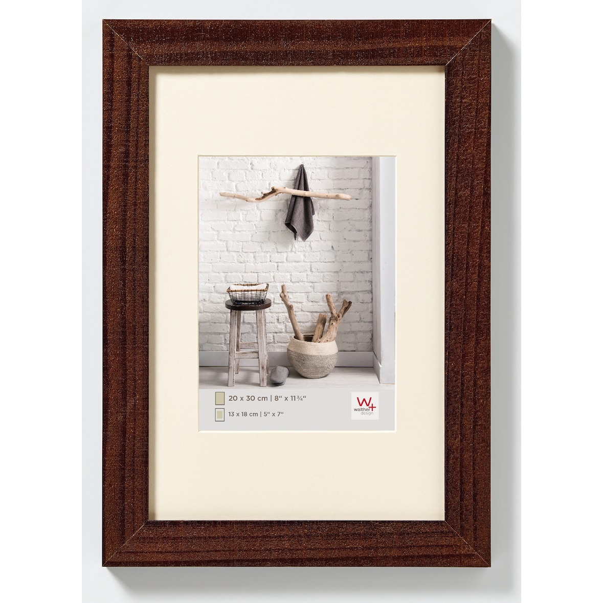 Home Cadre photo en bois 15x20 cm NOYER