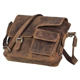 thumbnail of Greenburry Umhängetasche Leder braun Vintage Messenger Schultertasche Herren 36x31cm