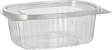 thumbnail of Starpak 450 Feinkost- und Salatschalen mit Klappdeckel, R-PET oval 500 ml 5,5 cm x 12,4 cm x 15 cm klar